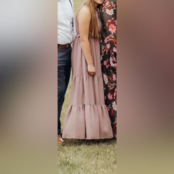 Fashion on earth Elegant Mauve Sleeveless Maxi Dress - Picture 1 of 4